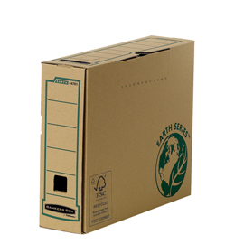 Scatola archivio bankers box earth series - a4 - 25 x 31,5 cm - dorso 8 cm - fellowes