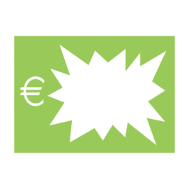 Segnaprezzi flash - 8x11 cm - colori assortiti - cwr - conf. 50 pezzi