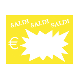 Segnaprezzi flash saldi - 8x11 cm - colori assortiti - cwr - conf. 50 pezzi