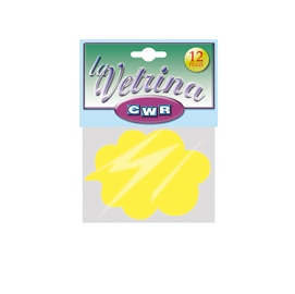 Segnaprezzi nuvola - 11x15,5 cm - giallo - cwr - conf. 12 pezzi