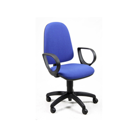 Sedia operativa jusb - con ruote e braccioli - blu - unisit