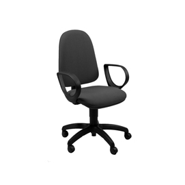 Sedia operativa jusb - con ruote e braccioli - nero - unisit