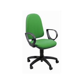 Sedia operativa jusb - con ruote e braccioli - verde - unisit