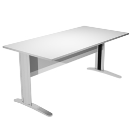 Scrivania easy metal - lineare - 140x80x72 cm - grigio - artexport