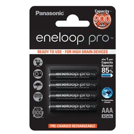 Stilo eneloop pro - ricaricabili - aa - panasonic - blister 4 pezzi