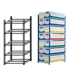 Scaffale rang'eco - modulo base - 5 ripiani - 100x70x200 cm - grigio - paperflow