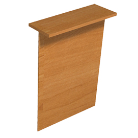 Sopralzo reception per scrivanie easy - 80x30x115 cm - noce chiaro - artexport