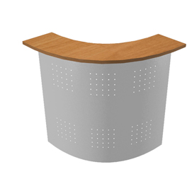 Sopralzo angolare reception easy - 90 gradi - 96,5x96,5x115 cm - noce chiaro/metallo - artexport