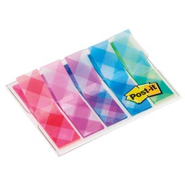 Segnapagina post it® index mini - motivi scozzesi - 12x43,2 mm - post it® - conf. 100 pezzi