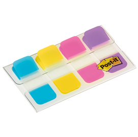 Segnapagina post it® index strong mini -  colori vivaci - 15,8x38 mm - post it® - conf. 40 pezzi
