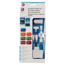 Set ricarica da casa e auto + micro/mini usb - all ride connect - mkc melchioni