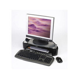 Supporto monitor plus - vaschetta e scomparti - fellowes