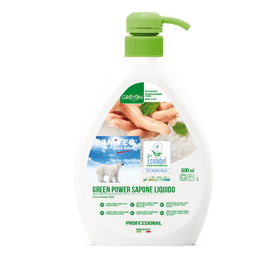 Sapone liquido green power - floreale - sanitec - dispenser da 600 ml