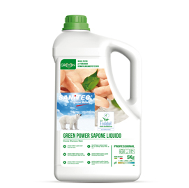 Sapone liquido green power - floreale - sanitec - tanica da 5 l