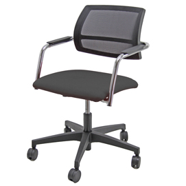 Seduta sala riunione lithium g - con braccioli - nero - unisit