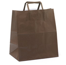 Shopper flat large - carta kraft - 28x17x32 cm - avana - mainetti bags - scatola 250 pezzi