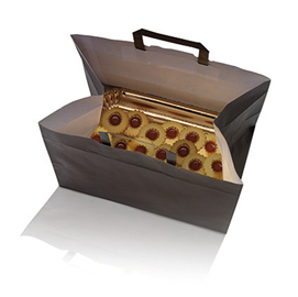 Shopper flat xlarge - carta kraft - 32x22x24 cm - avana - mainetti bags - scatola 200 pezzi