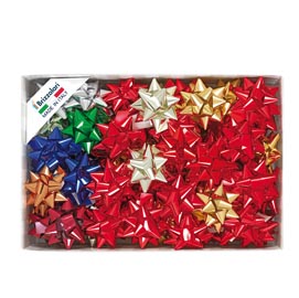 Stelle di nastro 6870 - metal - 19mm - diametro 9cm - colori assortiti - brizzolari - cf. 70