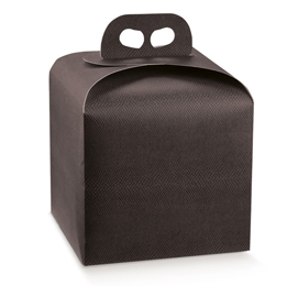 Scatola portapanettone - 200x200x180 mm - skin coffee - scotton