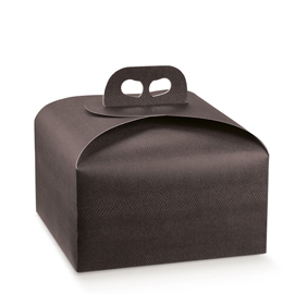 Scatola portapanettone 245x245x130mm skin coffe 38296 scotton