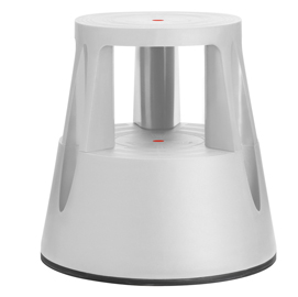 Sgabello roll a step con ruote - 24x45x45cm - grigio chiaro - caimi