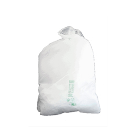 Sacchi bio - 70x110 cm - bianco - 110 l - 20 µ - rolsac - conf. 20 pezzi
