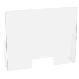 Schermo protettivo con feritoia - da banco - acrilico - 65x90 cm - exascreen