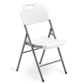 Sedia pieghevole - in hdpe - bianco - garden friend