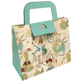 Scatola portaoggetto -  fantasia alice - 27 x 22,5 x 12,5 cm - kartos