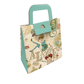 Scatola portaoggetto - fantasia alice - 8 x 9,5 x 5 cm - kartos