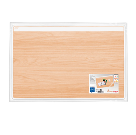 Sottomano silva - pvc - con stampa legno - copertura trasparente - antiriflesso - cep