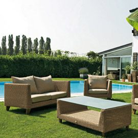 Salotto honolulu con cuscini - set 4 elementi