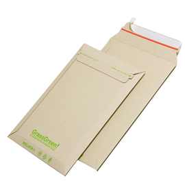 Sacchetti grass green - a4 - 24 x 34,3 x 3,5 cm - cartoncino microonda - bong packaging - conf. 100 pezzi