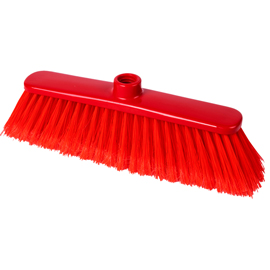 Scopa piatta professionale anita - setole piumate - rosso - la briantina professional