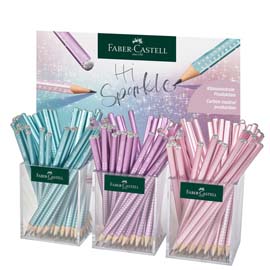 Set 3 barattoli matite sparkle cosmic faber castell