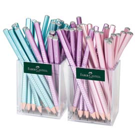 Set 2 barattoli matite sparkle jumbo cosmic faber castell