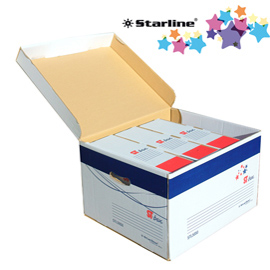 Scatola archivio st-box - con coperchio - 375x265x430 mm - starline