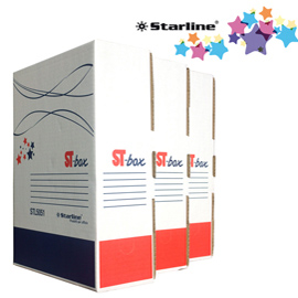 Scatola archivio st-box - dorso 9 cm - 25x35 cm - bianco - starline