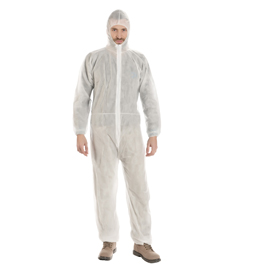 Tuta monouso coverall 40 - taglia xxl - plp - bianco - worker