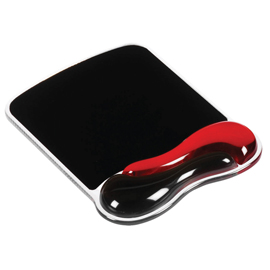 Tappetino duo gel -  per mouse - rosso/fumo - kensington