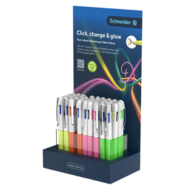 Take 4 neon - 4 colori - assortiti neon - schneider - expo 36 pezzi