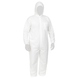 Tuta protettiva monouso cover 40 - taglia l - plp - bianco - reflexx