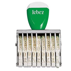 Timbro numeratore - 9 colonne - 5 mm - lebez