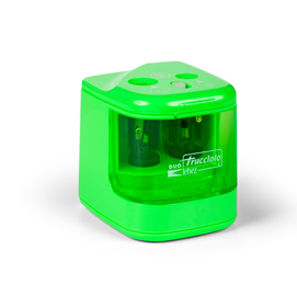 Temperamatite elettrico 4306  con contenitore - 2 fori  - colori assortiti - lebez