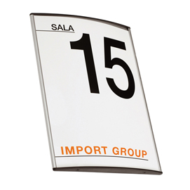 Targa da parete arkos - 10x10 cm - profilo silver - studio t