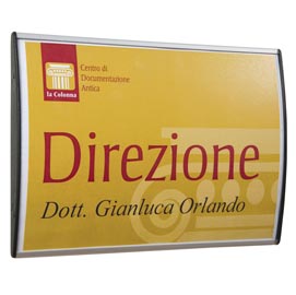 Targa da parete arkos - 10x15 cm - profilo silver - studio t