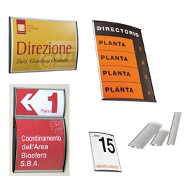 Targa da parete arkos - 15x21 cm - profilo silver - studio t