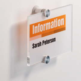 Targa per porte/pareti crystal sign - 14,8x10,5 cm - durable