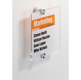 Targa per porte/pareti crystal sign - 14,8x14,8 cm - durable