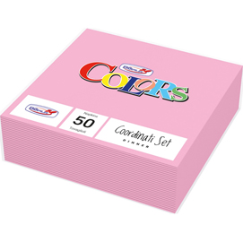 Tovaglioli - 33x33 cm - 2 veli - rosa - dopla - conf. 50 pezzi